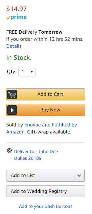 amazon add to cart buy now buttons