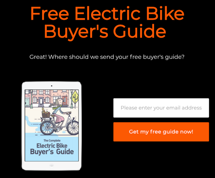 electric bike downloadable offer from ecommerce seller